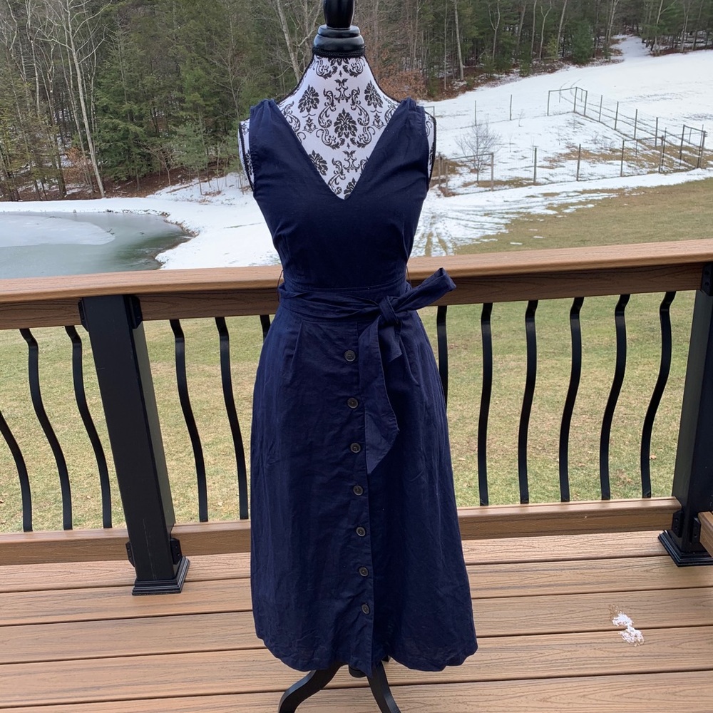 Gap Navy Cotton Tank Dress